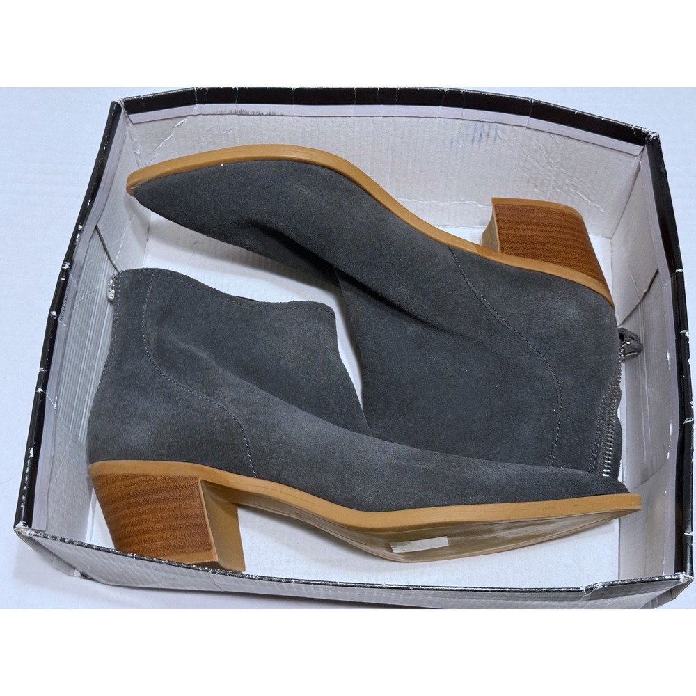 Dolce Vita Sarra Women's Size 10 Anthracite Gray Suede Pointed Toe Ankle Boots